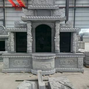 厦门 芝麻灰高档墓碑，土墓，可定制
