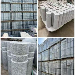 厦门 芝麻白花岗岩挡车柱、隔离柱多少钱