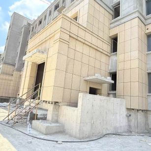 厦门 黄金麻干挂，工地实拍