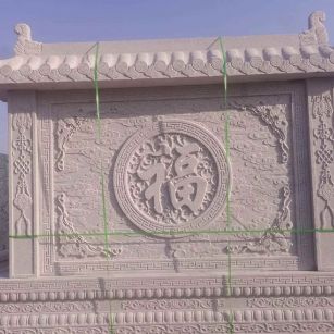 厦门 芝麻白花岗岩屏风，照壁，影壁