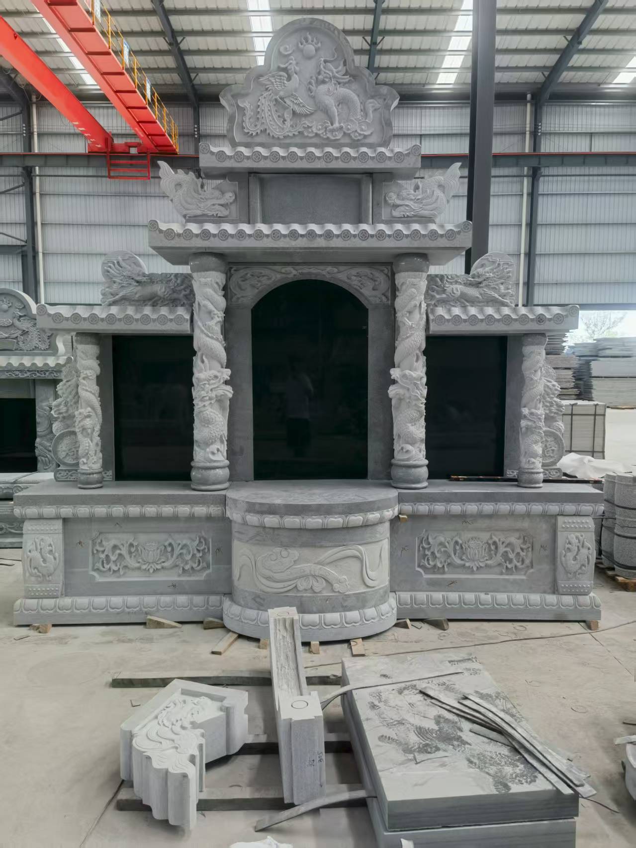 厦门 芝麻灰高档墓碑，土墓，可定制