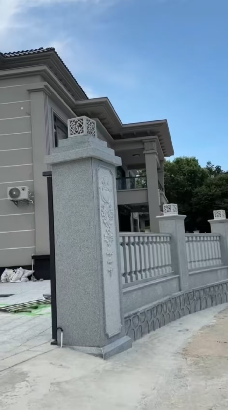 厦门 芝麻白别墅围墙栏杆，私人订制