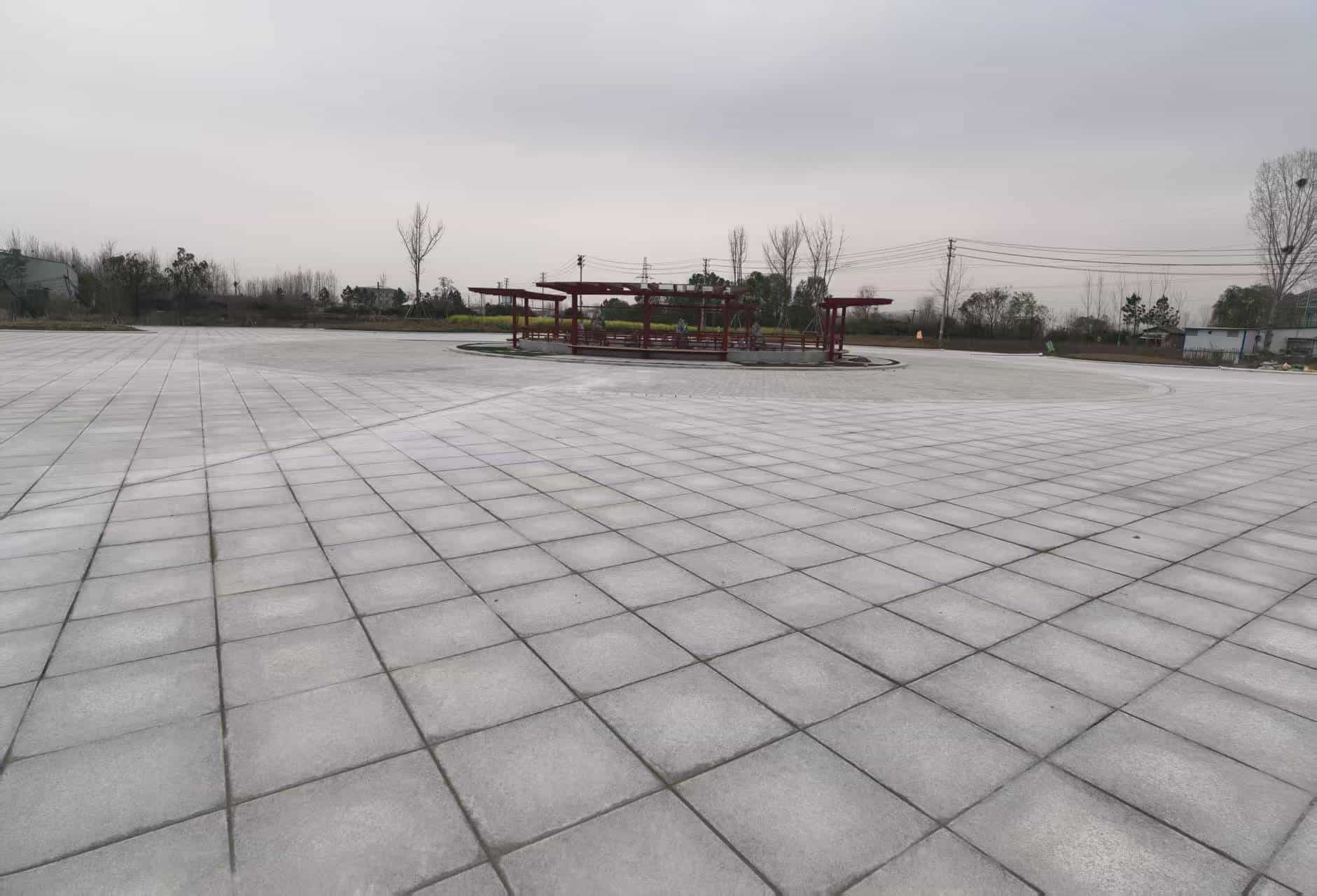 厦门 芝麻白火烧面-公园广场地铺效果