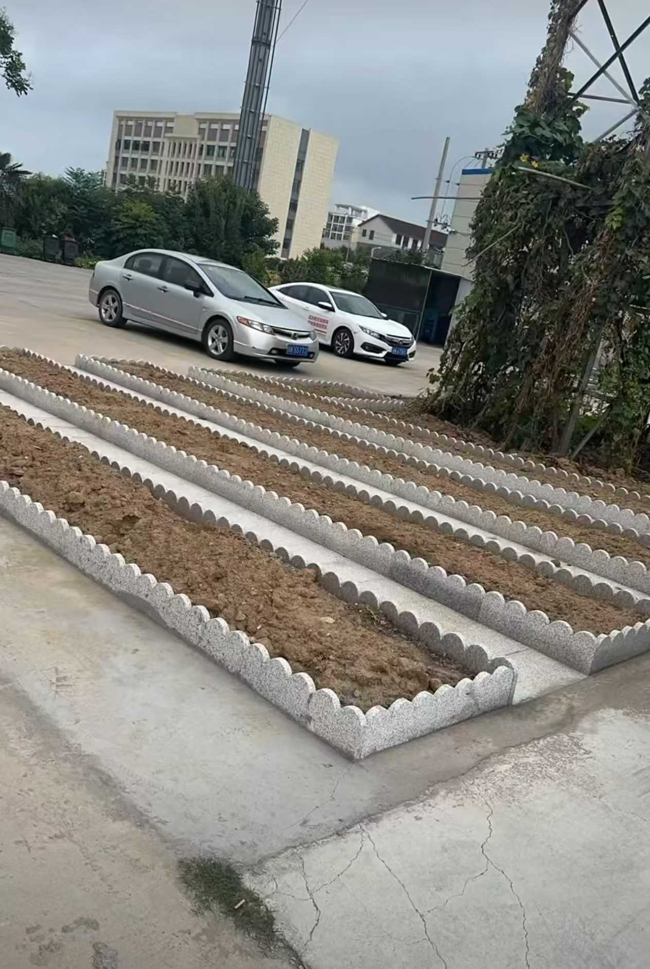 厦门 花边石、花围石、花园石安装效果