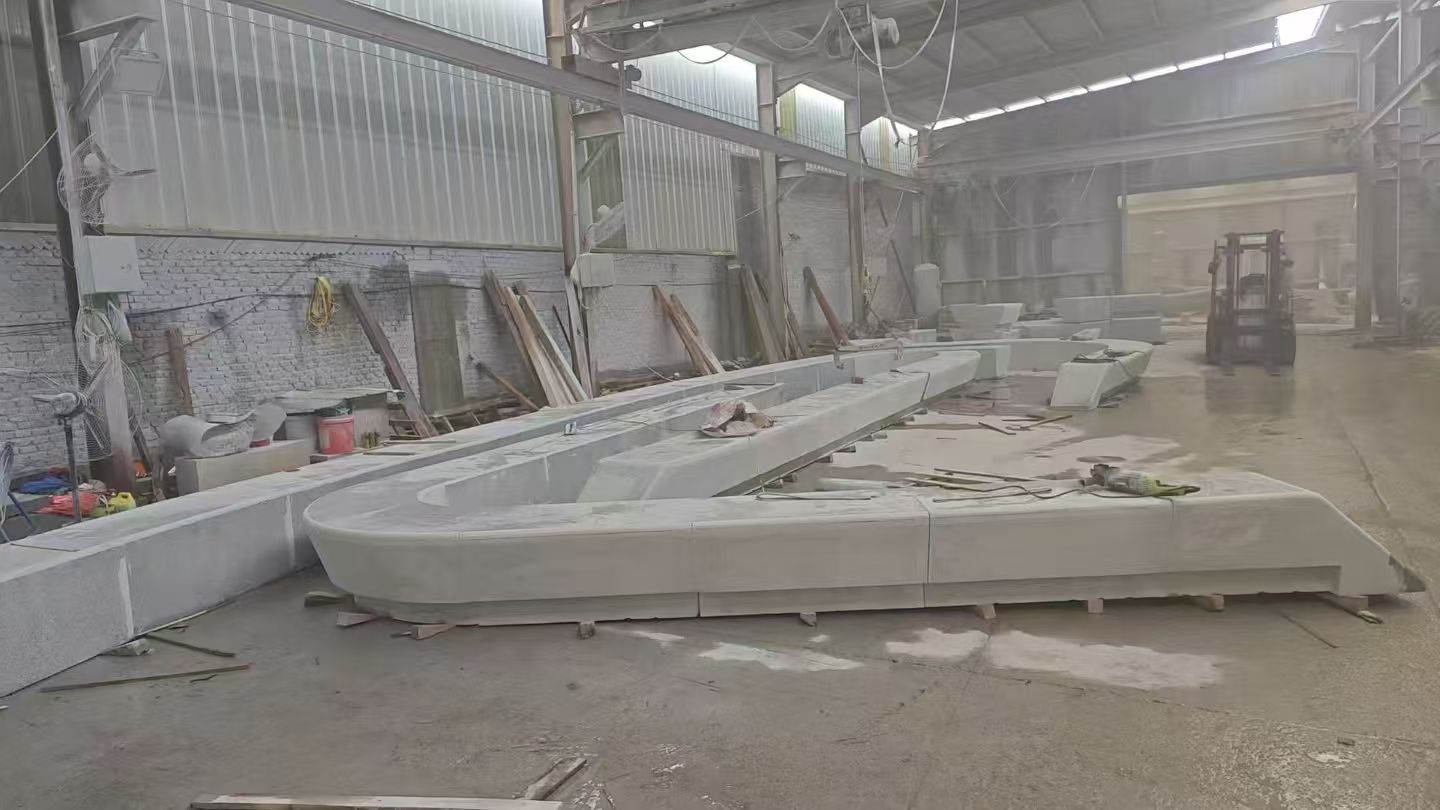 厦门 花岗岩整石坐凳拼装