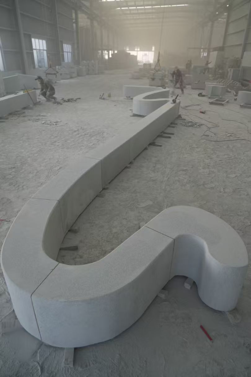 厦门 花岗岩整石坐凳拼装